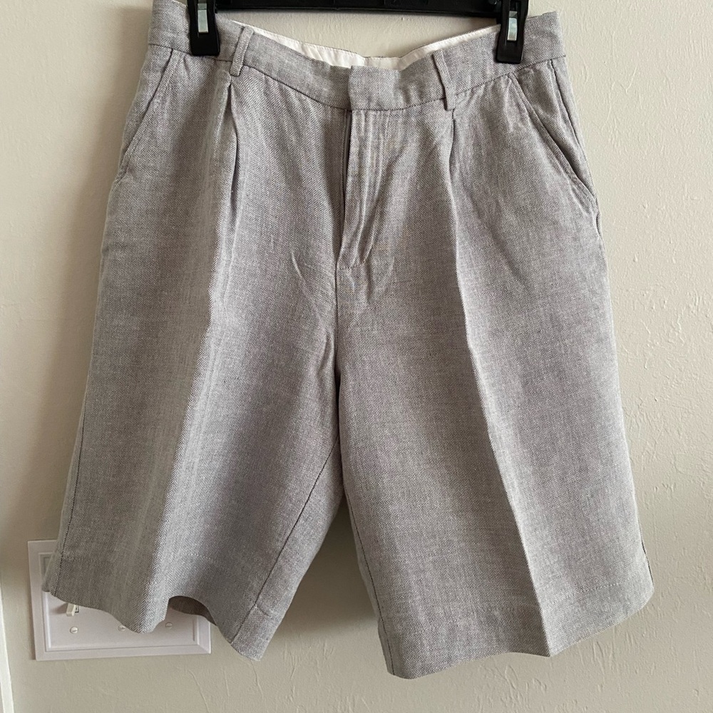 Light Gray Pleated Women’s Shorts